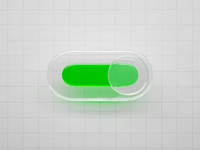 Liquid Glass Mode: On 3d apple branding button flat glass glassmorphism interface ios liquid glass mobile motion design off on reflection refraction toggle switch ui ui animation