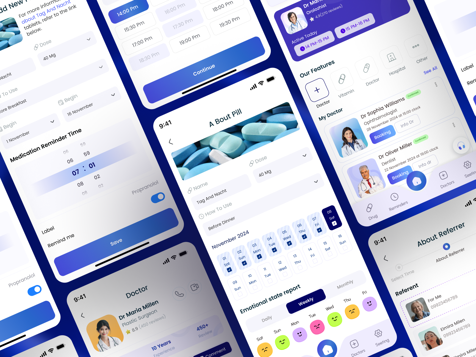 👩‍⚕️💊 Drug Reminder App 3d app app design branding designer drugapp figma graphic design product ui uiux visual design