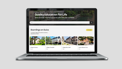 Estudia en Suiza branding design school website webdesign