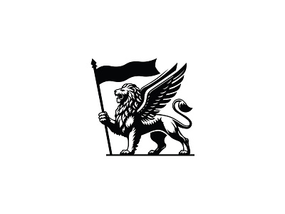 Lion wings mascot logo animal classic elegant flag fly heraldic heraldry lion lion fly logo luxury majestic myth patriot premium royel wild winged wings