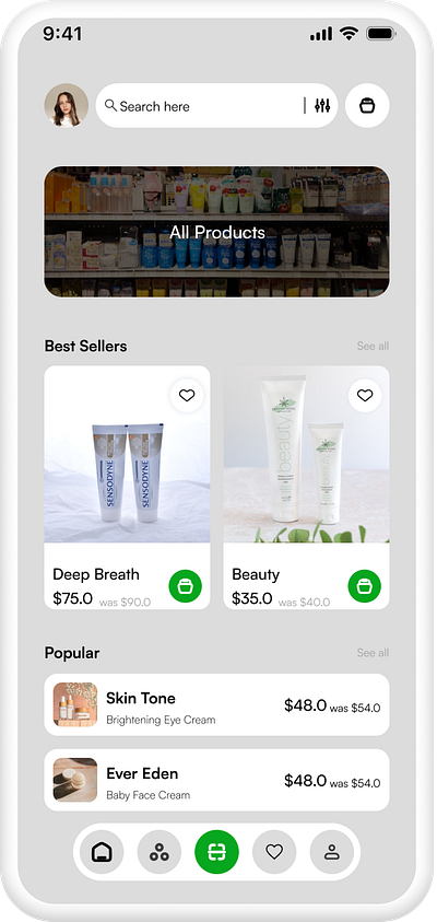 Beauty Mobile App mobile app product design ui ui design