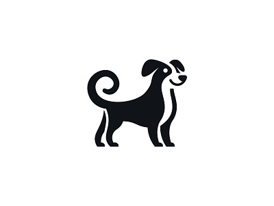 Playful Cute dog logo abstract black care cute dog illustration logo logos modern pet shop playful puppy vet