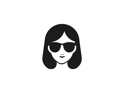 Cool Modern Girl logo beauty cool fashion female girl hair cut hairstyle lady logo minimalist moern people sunglass women