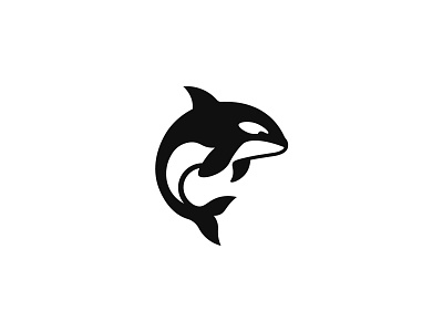 Black Orca or Killer whale logo agency brand branding design fish graphic design icon illustration killer whale logo mammal marine ocean orca sea sports startup tect water whale