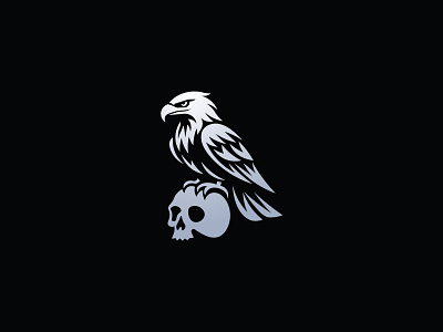 Eagle skull logo animal bird bone eagle feather fly grandure head hunter majestic mammal mystry power sharp skull wings