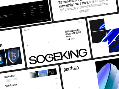 Sogeking - Creative Agency Website agency agency website business clean company creative creative agency digital agency digital marketing landing page marketing minimalist portfolio portfolio website professional studio ui ux web design website