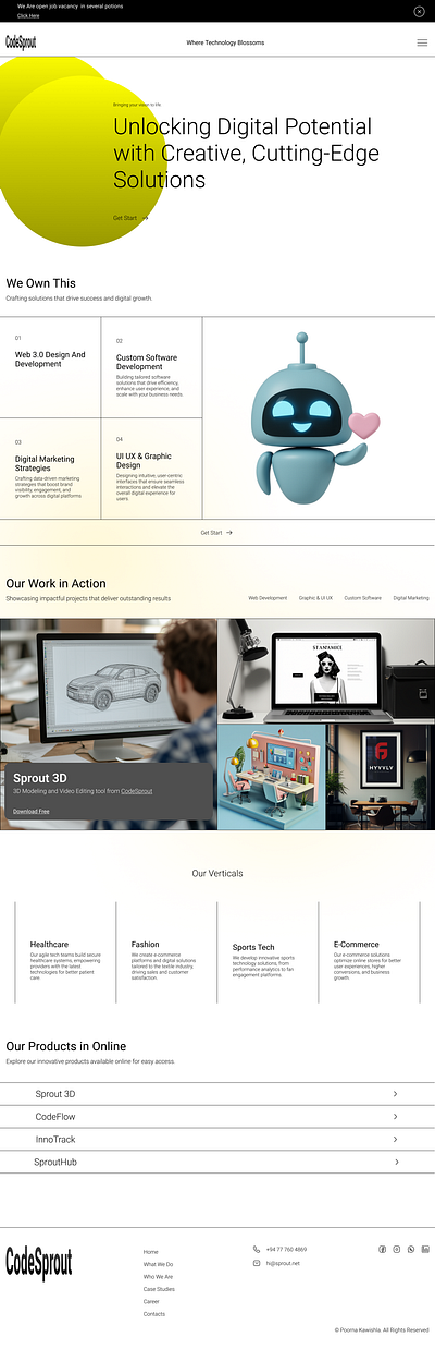 Website Design for Tech Company (Concept) concept ui website
