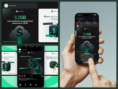 Futurenostics | Social Media Post 2025 design ai design animation branding carousel post creative designing figma fintech graphic design instagram logo marketing minimal post poster social media social media post ui visual design