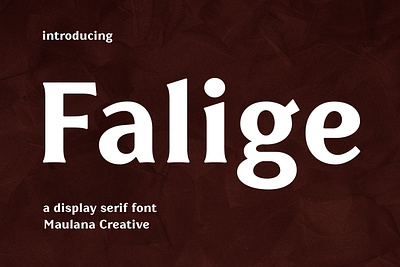 Falige Serif Display Font animation branding font fonts graphic design logo nostalgic