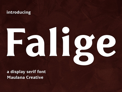 Falige Serif Display Font animation branding font fonts graphic design logo nostalgic