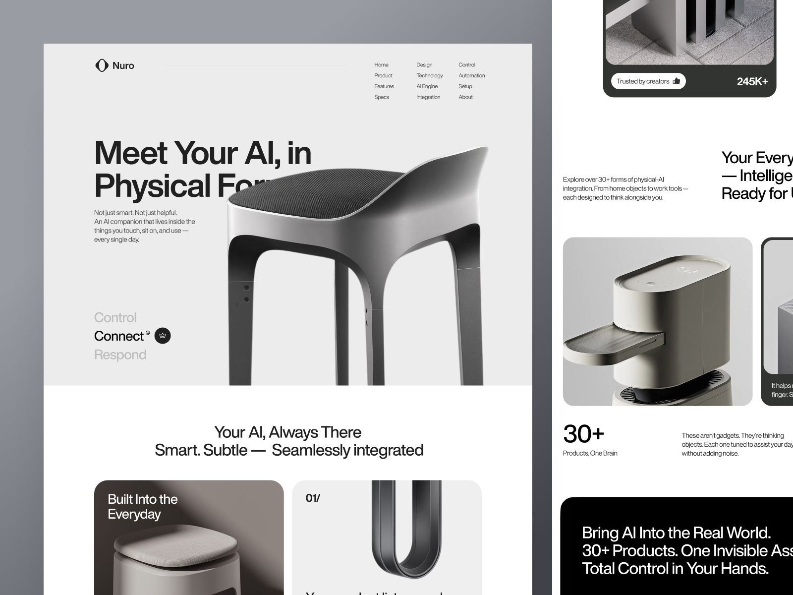 Example of Landing Page UI UX Design