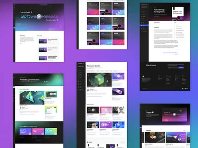 LaunchDarkly Resource Center design illustration illustrator prototype site mapping typography ui userflow ux vector wireframing