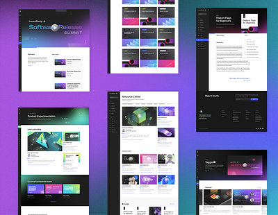 LaunchDarkly Resource Center design illustration illustrator prototype site mapping typography ui userflow ux vector wireframing