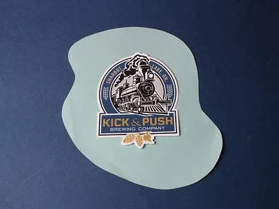 Featuring Kick & Push Brewing Company Die Cut Product Stickers custom sticker die cut stickers