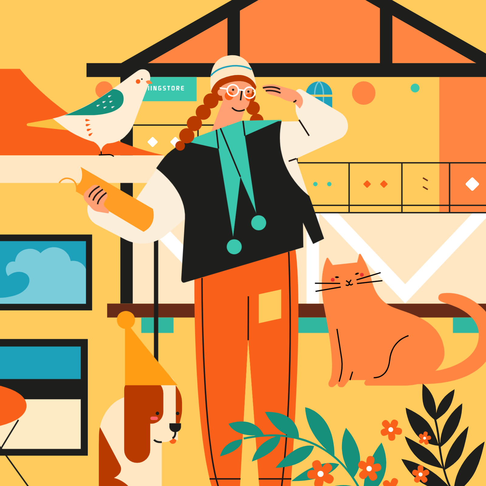 小园素作品 design flat graphic design illustration vector