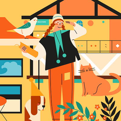 小园素作品 design flat graphic design illustration vector
