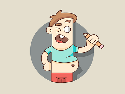 pot belly illustrator dude cute mascot guy fat mascot fat mascot illustration illustration mascot guy illustrator mascot dude pot belly guy thumbs up mascot vector mascot illustration