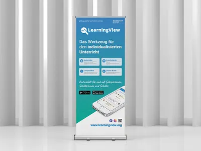 Retractable Banner Design for Online Learning Platform banner design expo design learning platform online learning print design pull up banner retractable banner roll up banner tradeshow design