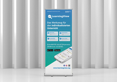 Retractable Banner Design for Online Learning Platform banner design expo design learning platform online learning print design pull up banner retractable banner roll up banner tradeshow design