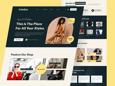 Fashion Website design clothing brand elegant web fashion fashion product fashion web fashion website design landing page ui ux web design