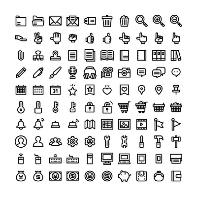 tinyline icon 1-100 icon