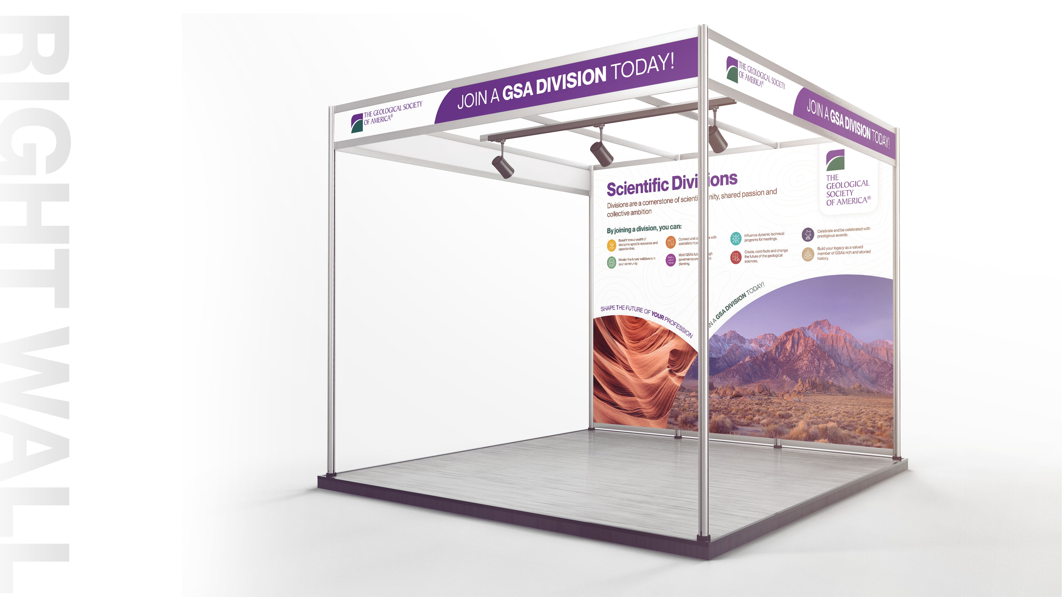 Shell Scheme Booth Design for Geological Society backdrop banner banner design design exhibit expo design graphic design print roll up banner shell scheme booth tradeshow booth