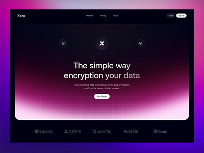 Xero: Encryption Platform ✨ animation branding clean code cyber dark dark mode data design encryption gradient interaction landing page logo minimalist security technology ui ux website