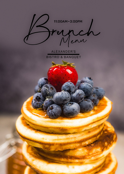 Menu Design & Print for Alexanders Bistro 3kp marketing 3kpmarketing art branding content design food graphic design illustration kevin conwell layout logo menu design pancakes ui wake hustle grind