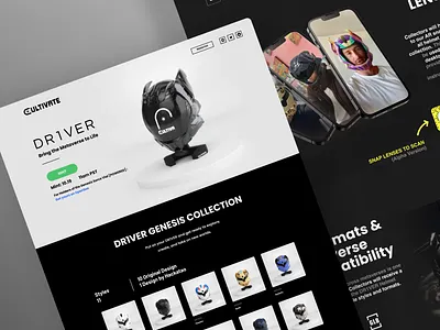 Cult1vate after effects ar augmented reality branding figma graphic design nft photoshop web design web3 website