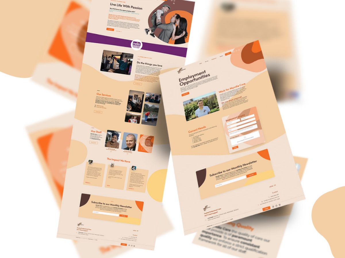 Brand Refresh & Accessible Website Development aboriginal brand design australia brand brand design brand strategy branding care sector community custom aboriginal artwork disability services graphic design indigenous design orange website design website development