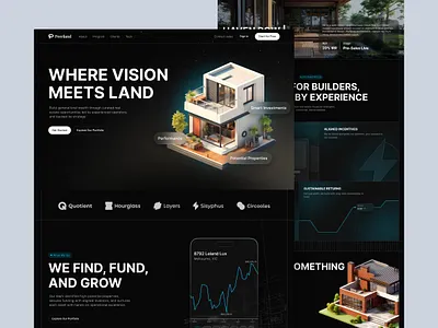 Peerland – Real Estate Investment 3d website ai ai website apartment building framer glass house investment landing page modern website real estate web company website