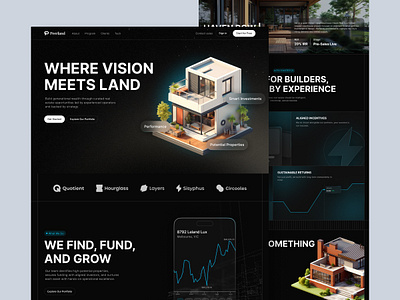 Peerland – Real Estate Investment 3d website ai ai website apartment building framer glass house investment landing page modern website real estate web company website