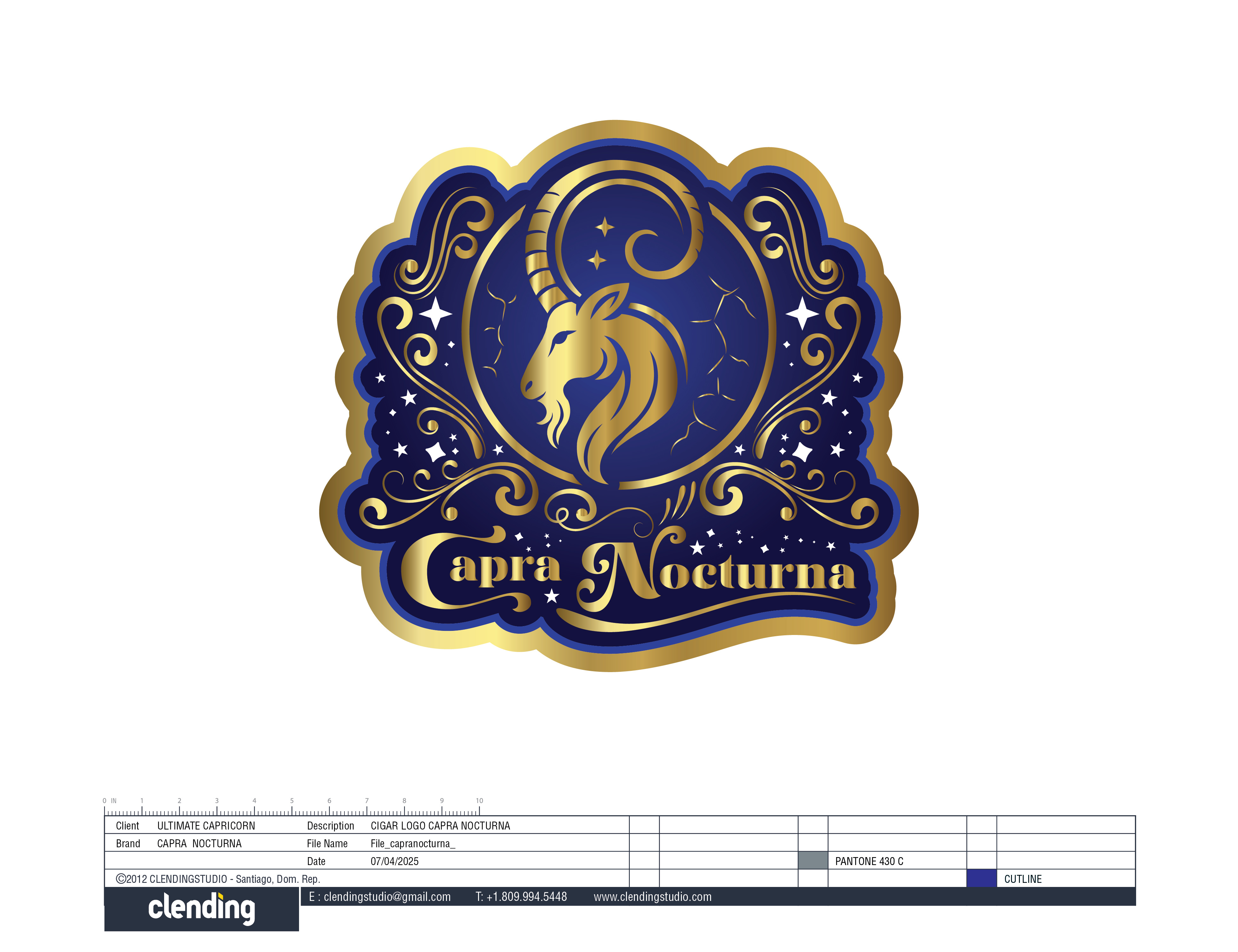 LOGO CAPRA NOCTURNA band branding cigar logo