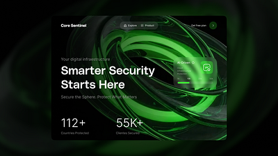 Landing Page | Core Sentinel Security design landingpage responsive security site startup studioresponsivo ui ux webdesign