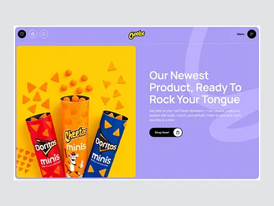 Cheetos - Online Store Concept branding design digital ecommerce elementor food framer landing marketing motion online order page shop snack store ui webflow website wordpress