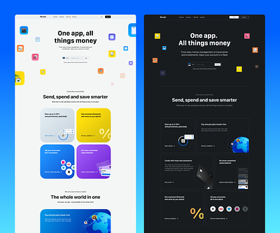 Daily UI (Day 3) - Landing Page for Revolut daily ui day 3 lending page revolut ui web