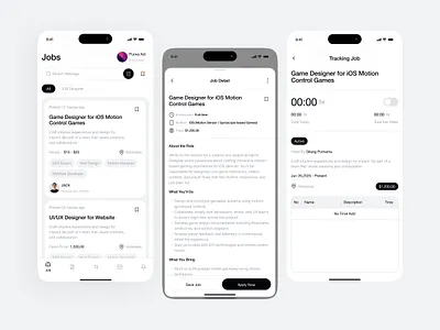 UpJobs Finder Jobs application job application worked card job clean finder job finder work job jobs pupup purwa adi wicaksana tracking work traking ui uidesign uiux ux work job worked working