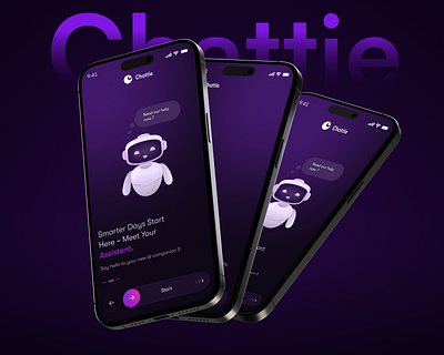 AI Chatbot Mobile App Design ai ai bot ai chatbot app design application business chat chat bot chatbot clean figma illustrations ios minimal mobile app product design software ui design uiux ux