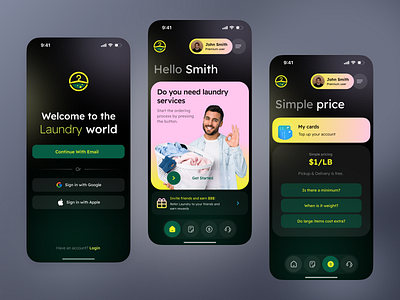 Laundry App Design | Orbix Studio android app app design cleaning app clothing app dry cleaning app ios app laundry laundry app laundry mobile app laundry service logistics ux mobile app mobile design on demand service app orbix studio product design service app smart service app ux design wash