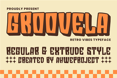 Groovela - Retro Vibes Typeface retro lettering