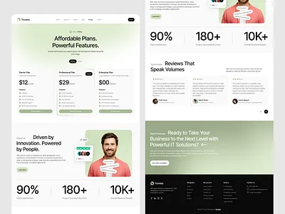 Responsive Pricing Page Design for an IT service website product ui ux web website