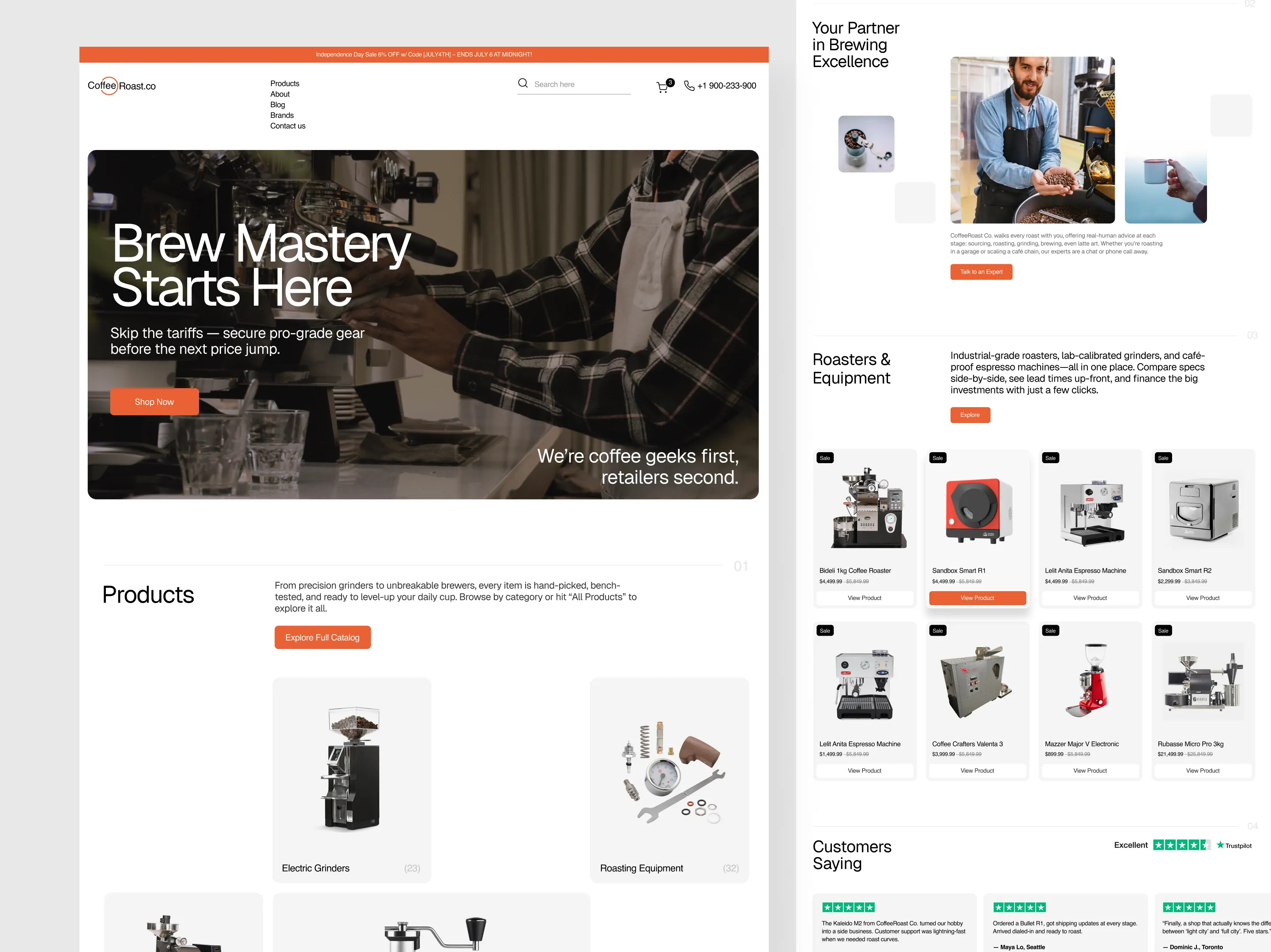 CoffeeRoast — eCommerce Website Redesigned coffee coffee lover coffee shop ecommerce ecommerce web design ecommerce website ecommerceux landing page landingpage design minimal rebrand redesign ui ux ui ux design user experience design visual design