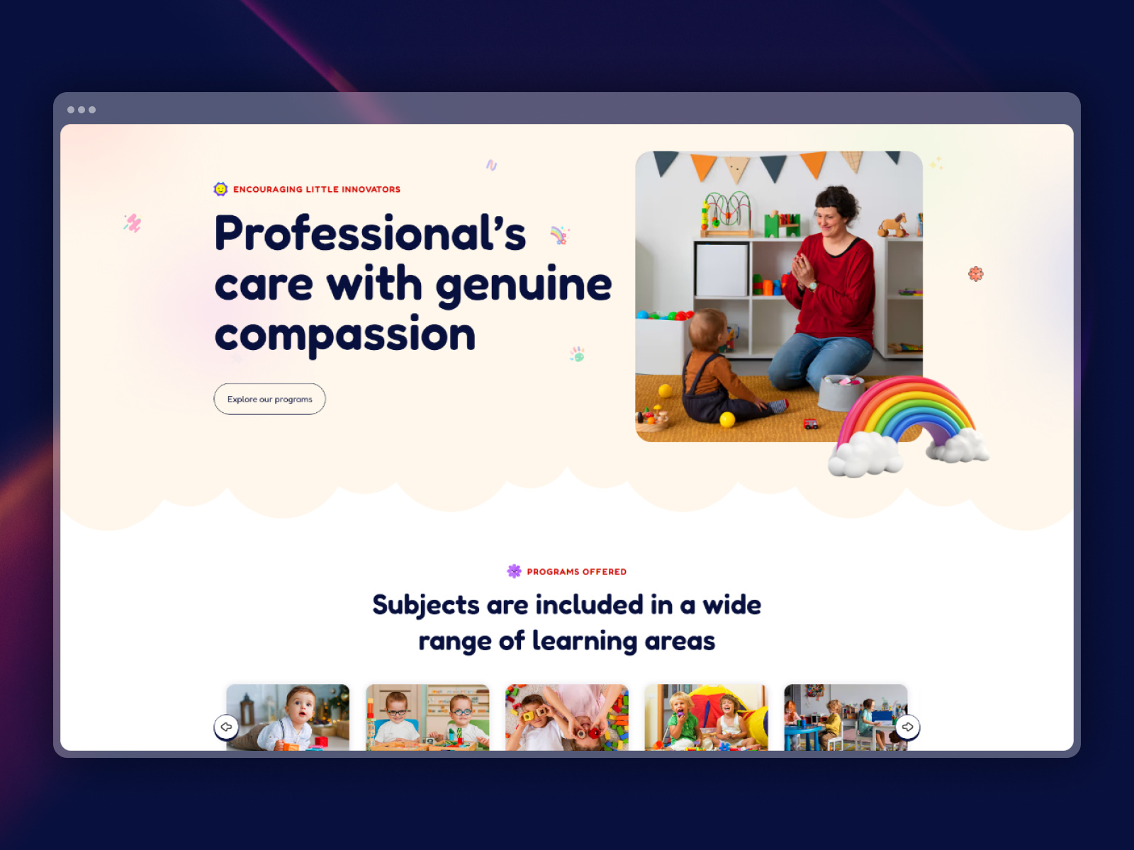 Daycare- Childcare Education Website Webflow Template childcare webflow template day care provider daycare webflow template early education template kid learning website kids website design mobile friendly play school website theme preschool webflow template responsive responsive website seo friendly uiux web design web development webflow webflow template