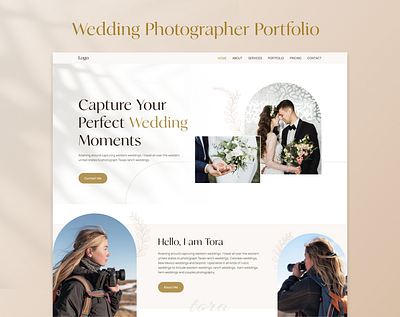 Wedding Photographer Portfolio figma homepage photography portfolio ui ux visual design wedding