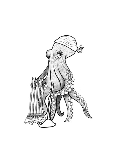 Don Octavio dibujo diseño grafico ilustracion sketchbook