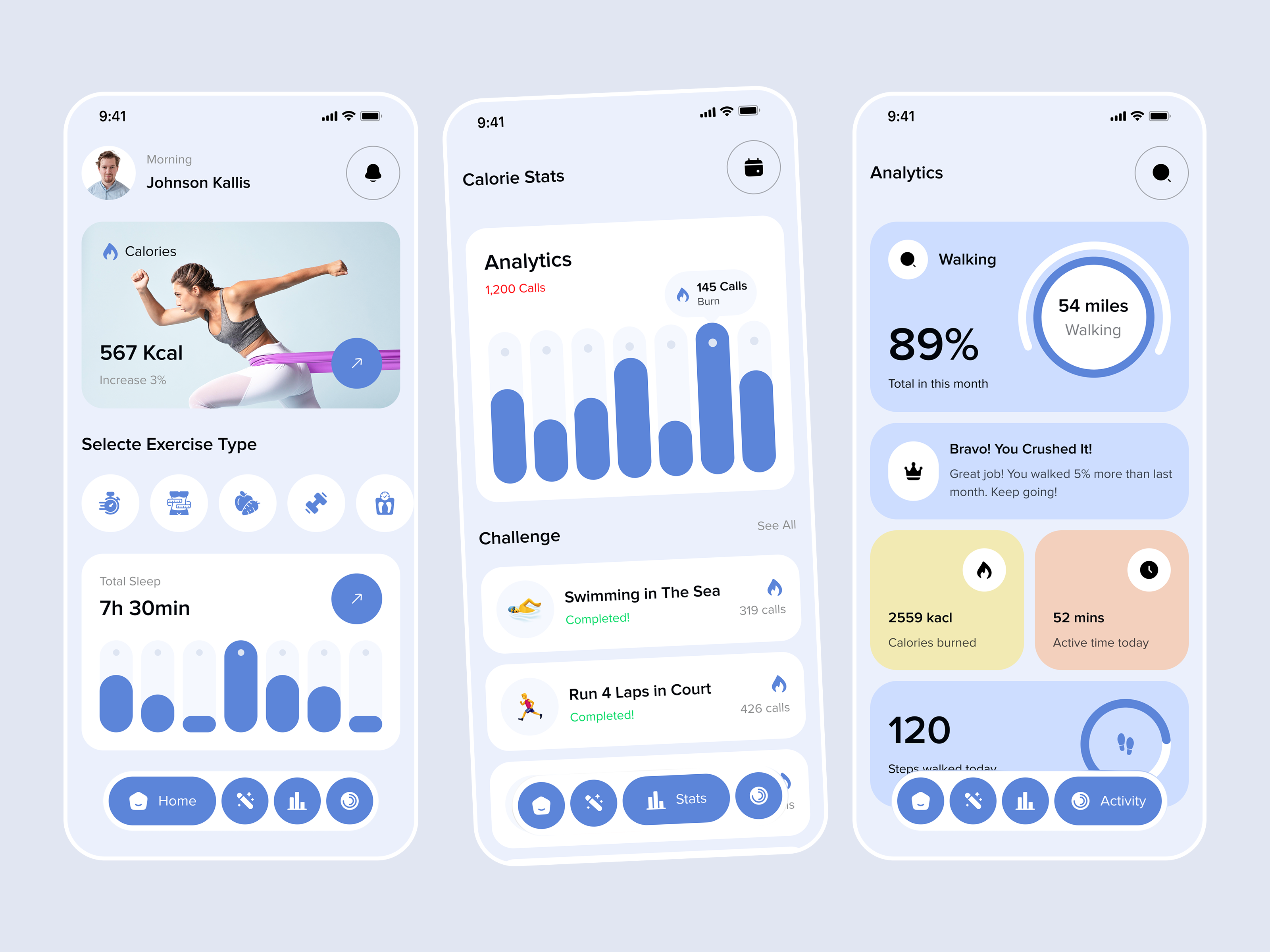 Example of Mobile App Design Ios & Android
