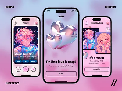 Dating Mobile iOS App android app app design concept app design temlate app interface dashboard dashboard design dating dating app design ios match mobile mobile app mobile app design mobile ui modern design online ui ux