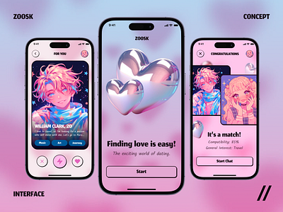 Dating Mobile iOS App android app app design concept app design temlate app interface dashboard dashboard design dating dating app design ios match mobile mobile app mobile app design mobile ui modern design online ui ux