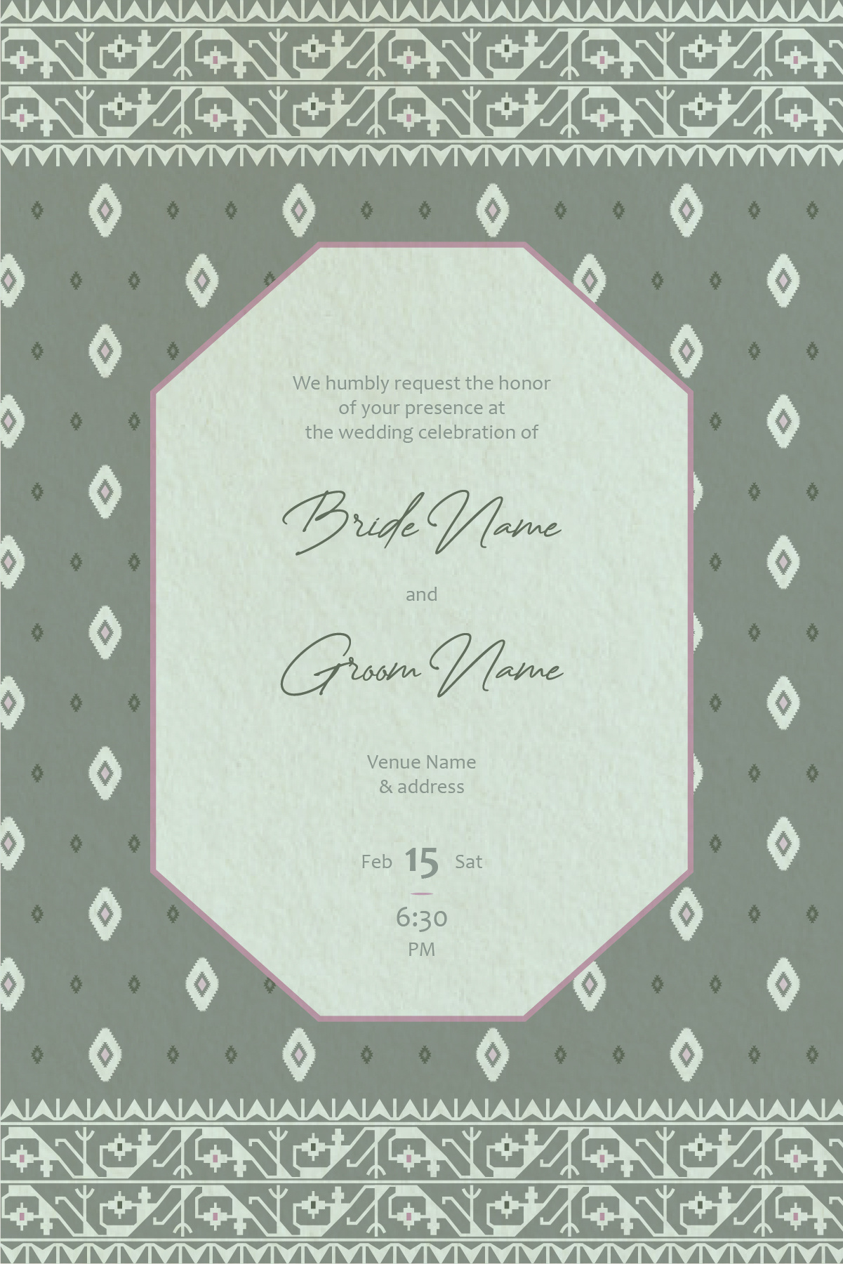 Example of Jamdani Print Card Design