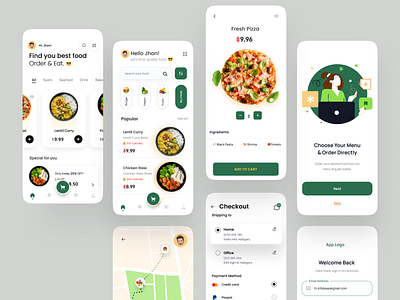 Food App Design app clean app interface food app design food app ui food delivery app food delivery app ui food ordering grocery app ios mobile app ui modern food app restaurant app restaurant app design ui ux